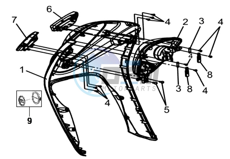 FRONT COVER /  INDICATORS / LEG INNER SHIELD