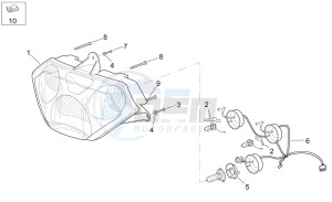 RSV 2 1000 drawing Headlight