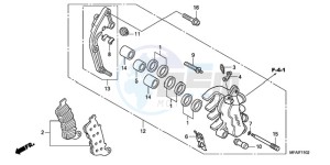 CBF1000S9 Europe Direct - (ED) drawing L. FRONT BRAKE CALIPER (CBF1000A/T/S)