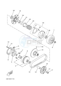 YPR250RA XMAX 250 ABS EVOLIS 250 ABS (2DLA 2DLA) drawing CLUTCH