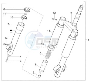 Liberty 200 Leader RST drawing Front wheel suspension