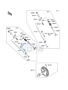 MULE_600 KAF400BBF EU drawing Valve(s)/Camshaft(s)