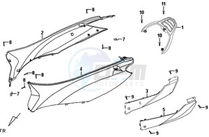 SYMPHONY 50 45KMH drawing COWLING