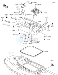 JET SKI SX-R JS1500AJF EU drawing Engine Hood