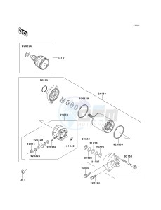 JS 750 B [750 SXI] (B1-B3 B3 CAN ONLY) [750 SXI] drawing STARTER MOTOR