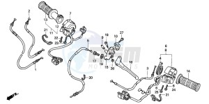 CBR600F2 drawing HANDLE LEVER /SWITCH/ CABLE