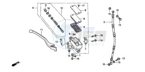 NTV650 drawing FR. BRAKE MASTER CYLINDER