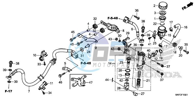 REAR BRAKE MASTER CYLINDER (CBR1000RA/ S1/ S2)