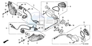 CBR1000RR9 Europe Direct - (ED / MK) drawing WINKER (CBR1000RR9,A/RA9, A)