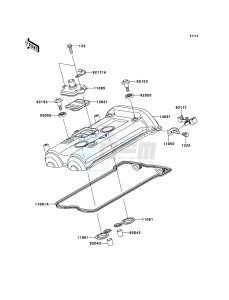 ER-6f ABS EX650DBF GB XX (EU ME A(FRICA) drawing Cylinder Head Cover