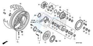 CB1000RA France - (F / CMF) drawing REAR WHEEL