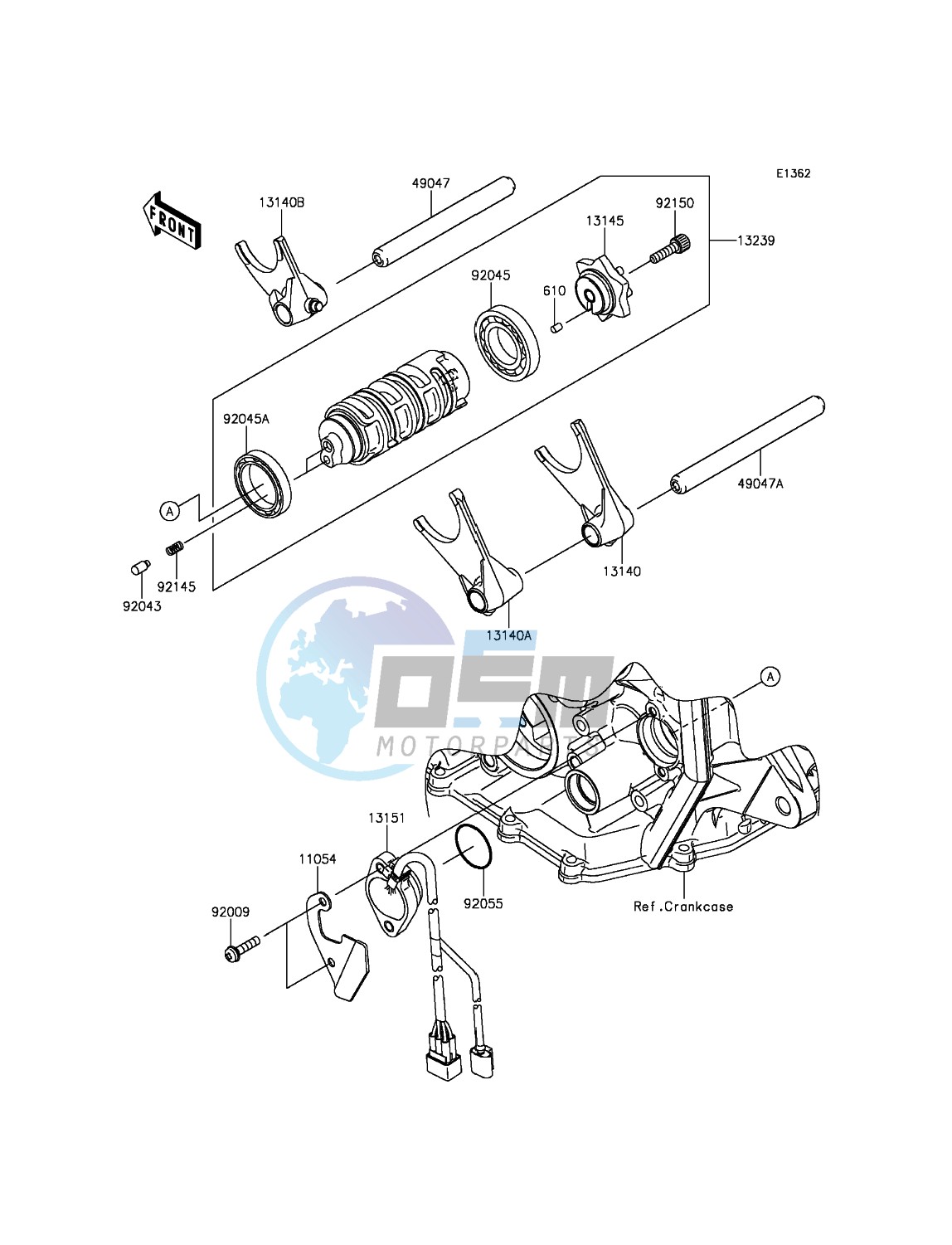 Gear Change Drum/Shift Fork(s)