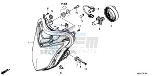 CB500FD CB500F UK - (E) drawing HEADLIGHT