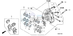 VFR1200FB drawing L. FRONT BRAKE CALIPER