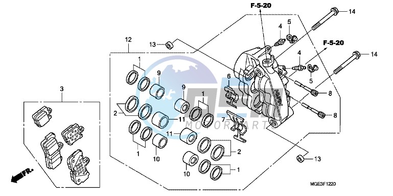 L. FRONT BRAKE CALIPER