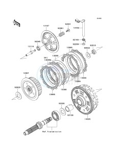 EX 650 A [NINJA 650R] (A6F-A8F) A8F drawing CLUTCH