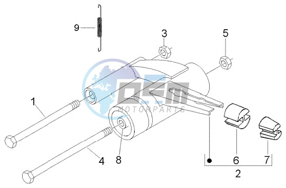 Swinging arm