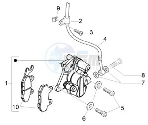 Fly 125 4t drawing Disc brake caliper