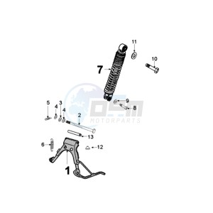 FIGHT 3 N 4T drawing REAR SHOCK AND STAND