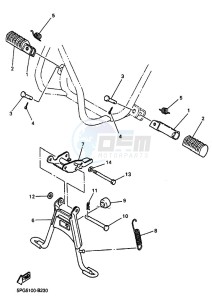 PW50 (2SAL) drawing STAND & FOOTREST