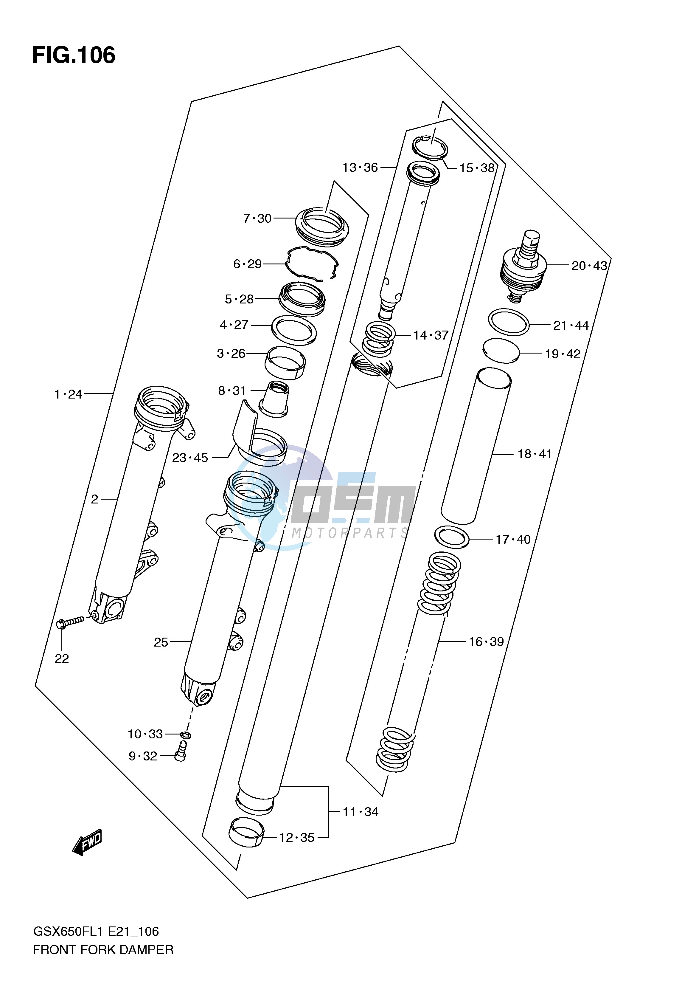 FRONT FORK DAMPER (GSX650FL1 E24)