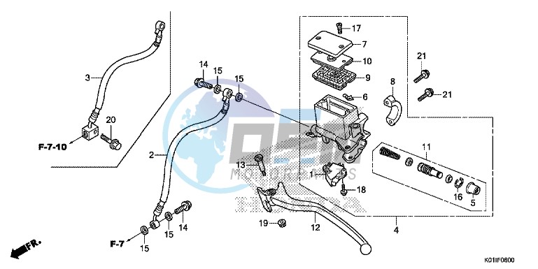 REAR BRAKE MASTER CYLINDER