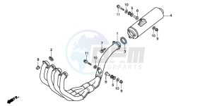 CBR900RR FIRE BLADE drawing EXHAUST MUFFLER