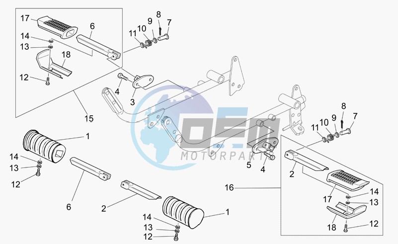 Front footrests