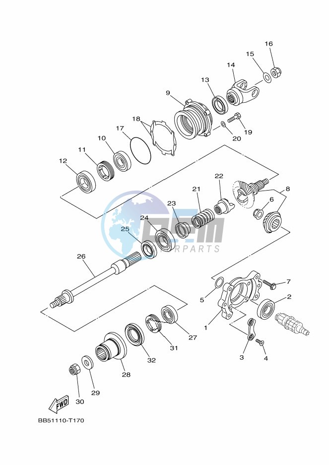 MIDDLE DRIVE GEAR