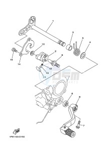 YZ250 (B9U6) drawing SHIFT SHAFT