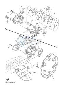 WR450F (2GCC) drawing REAR BRAKE CALIPER