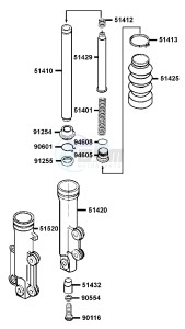 VITALITY 50 drawing Separated Parts Of FrFork