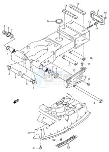 LT-Z400 (E3-E28) drawing REAR SWINGING ARM (MODEL K3~F.NO.32113657)