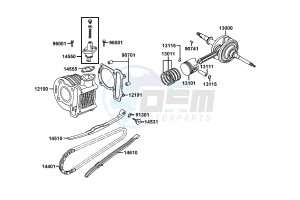 AGILITY CARRY 50cc drawing Cylinder  - Piston  - Crankshaft