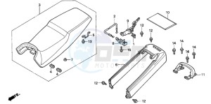 NTV650 drawing SEAT/REAR COWL