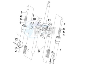 Beverly 250 ie Sport e3 drawing Fork components (MVP)