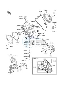 KFX700 KSV700B8F EU drawing Engine Cover(s)