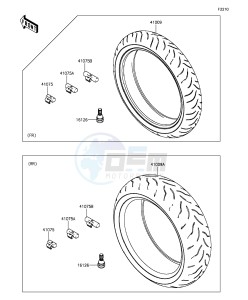 Z1000SX ZX1000LGF FR GB XX (EU ME A(FRICA) drawing Tires