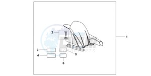 CB600FA9 Spain - (SP / ABS) drawing HUGGER QUASAR SILVER METALLIC