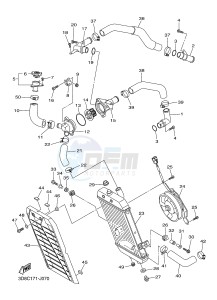 XVS1300A MIDNIGHT STAR (11C9) drawing RADIATOR & HOSE