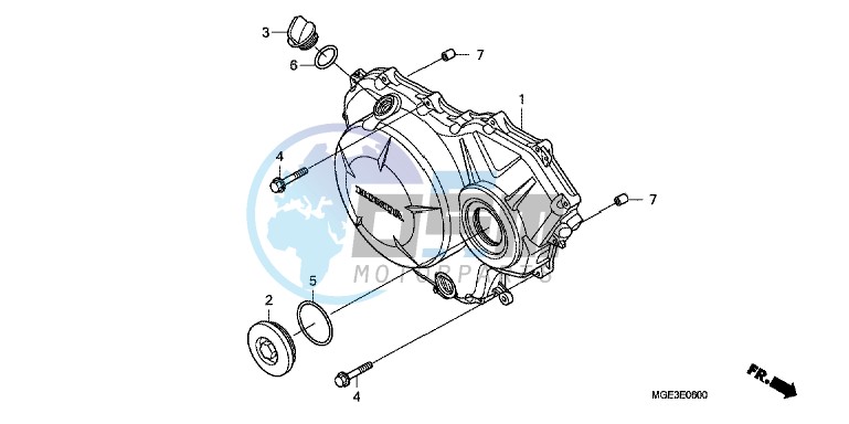 RIGHT CRANKCASE COVER (VFR1200F)