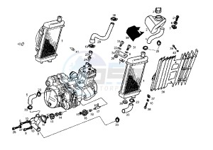 SENDA SM X-RACE - 50 cc drawing COOLING SYSTEM