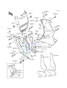 ZX 1100 F [GPZ 1100 ABS] (F1) [GPZ 1100 ABS] drawing COWLING LOWERS