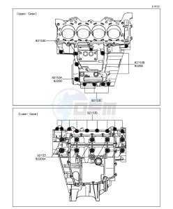 NINJA ZX-6R ABS ZX636FGF FR GB XX (EU ME A(FRICA) drawing Crankcase Bolt Pattern