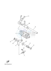 TT-R50E (2CJ3 2CJ4) drawing SHIFT CAM & FORK