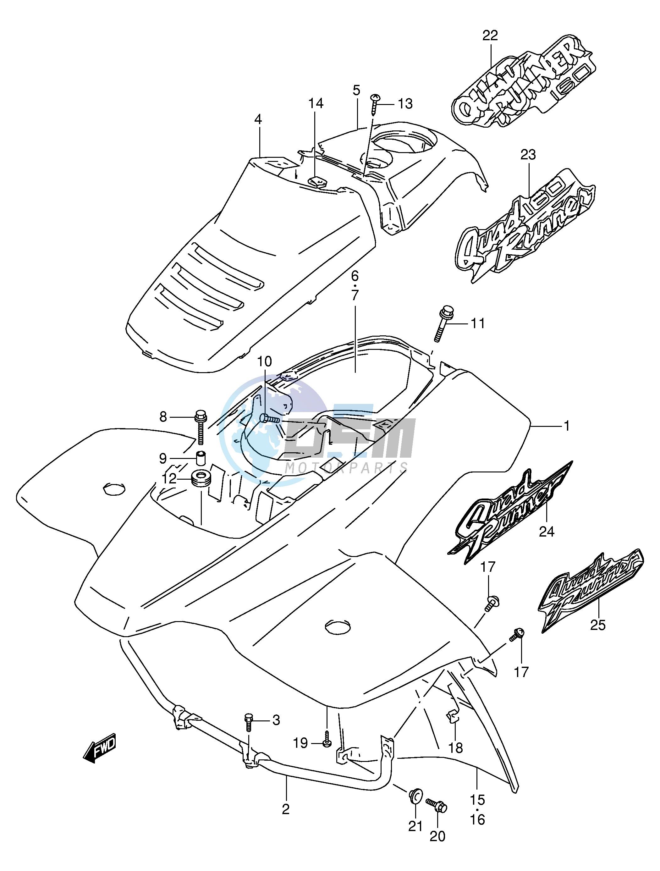 FRONT FENDER (MODEL V W X Y)