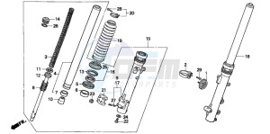 XL600V TRANSALP drawing FRONT FORK