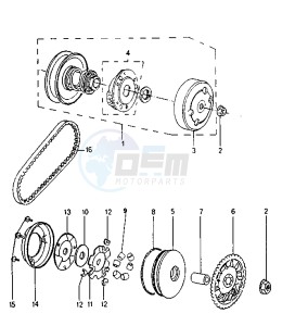 BUXY - 50 cc drawing CLUTCH FOR PUMP MIKUNI