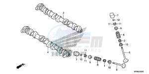 CB1000RAD CB1000R ABS E drawing CAMSHAFT/ VALVE