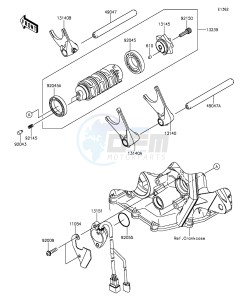 NINJA ZX-6R ABS ZX636FGF FR GB XX (EU ME A(FRICA) drawing Gear Change Drum/Shift Fork(s)